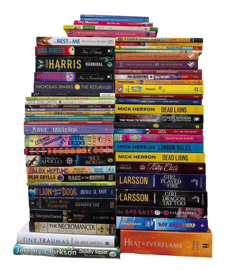 JOBLOT NUMBER 119: 45 Fiction/Children's Mix Books Collection - Paperback - I 22 Books2Door