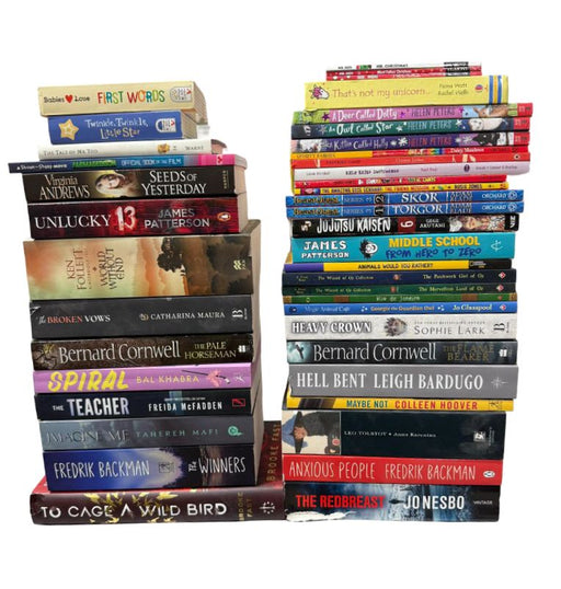 JOBLOT NUMBER 53: 40 Fiction/Children's Mix Books Collection - Paperback - I 22 Books2Door