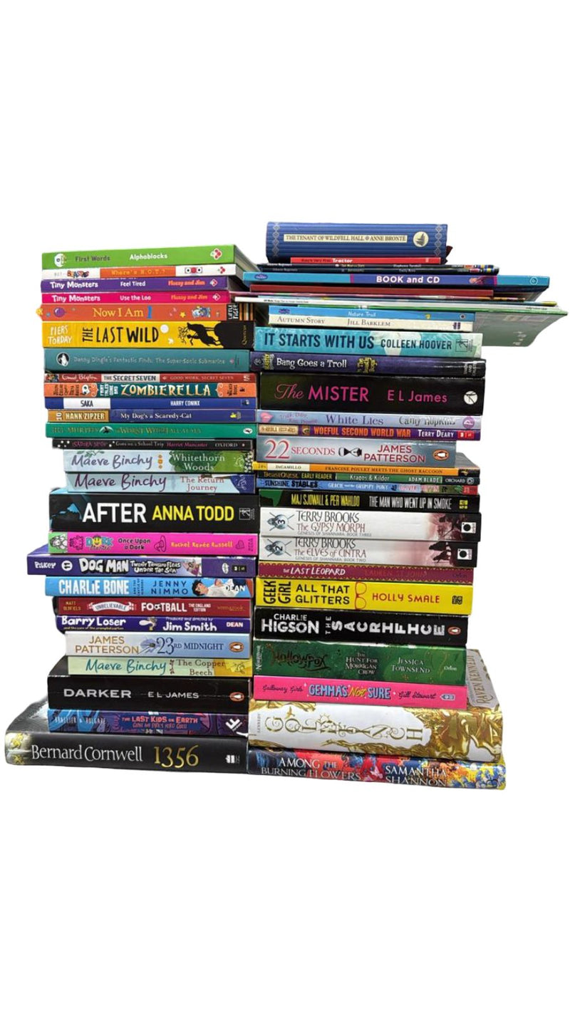 JOBLOT NUMBER 94: 40 Fiction/Children's Mix Books Collection - Paperback - I 22 Books2Door