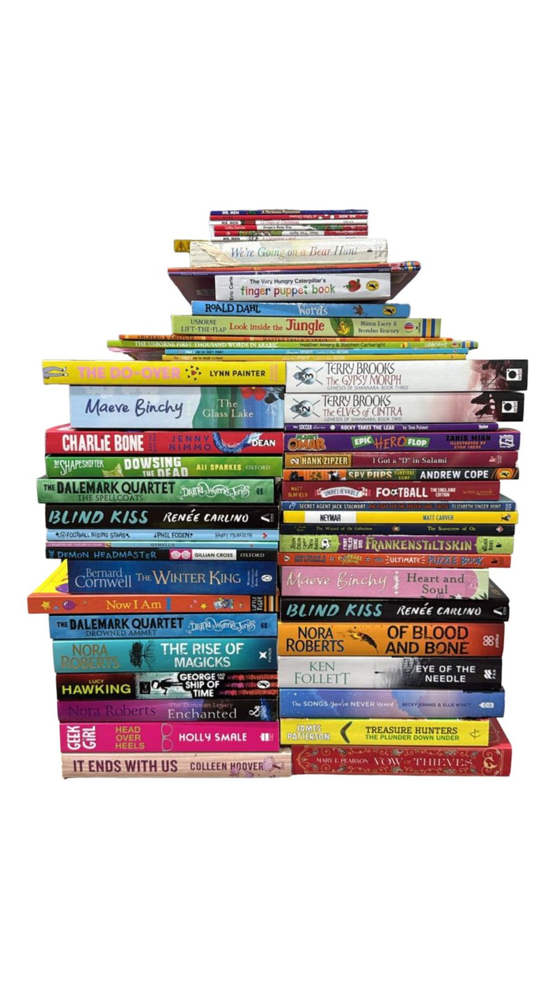 JOBLOT NUMBER 95: 40 Fiction/Children's Mix Books Collection - Paperback - I 22 Books2Door