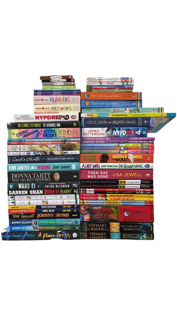 JOBLOT NUMBER 99: 40 Fiction/Children's Mix Books Collection - Paperback - I 22 Books2Door
