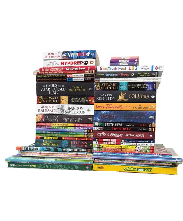 JOBLOT NUMBER 102: 40 Fiction/Children's Mix Books Collection - Paperback - I 22 Books2Door