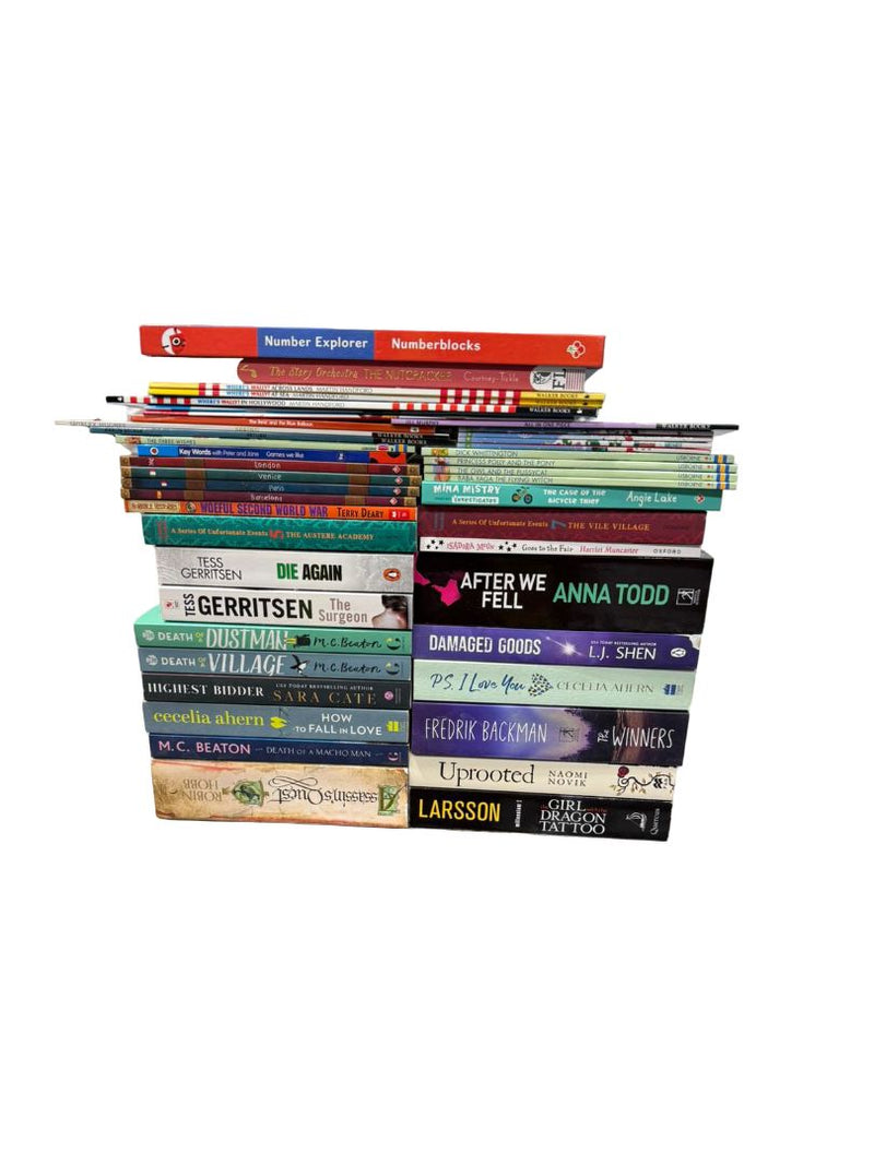 JOBLOT NUMBER 70: 40 Fiction/Children's Mix Books Collection - Paperback - I 22 Books2Door