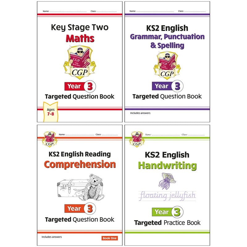 CGP KS2 Year 3 Targeted Question Bundle 6 Books Collection Set - Ages 7-8 - Paperback 7-9 Coordination Group Publications Ltd (CGP)