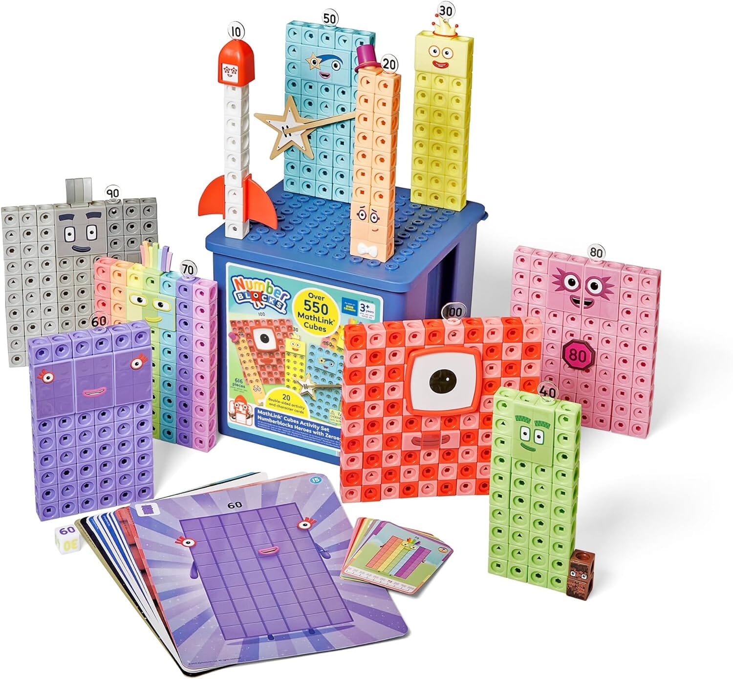 Numberblocks MathLink Cubes Activity Set Heroes with Zeroes - Ages 3 ...