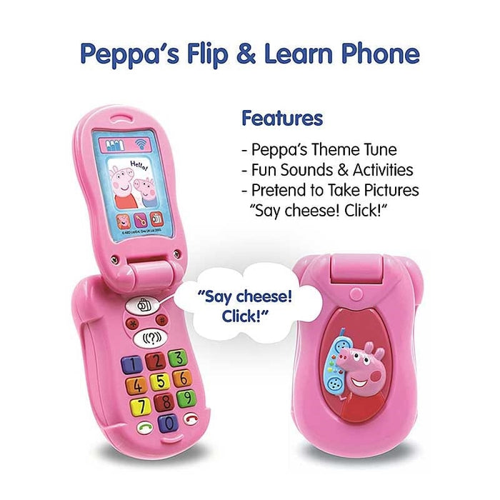 Peppa Pig Flip & Learn Phone - 18 Months+ - Toy 0-5 TRENDS UK LTD
