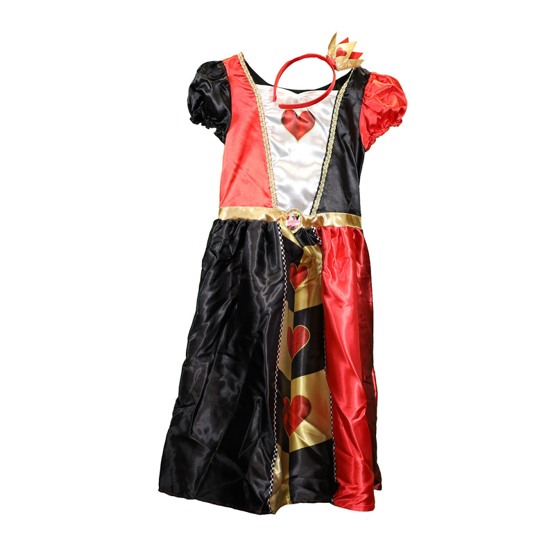 Disney Alice in Wonderland Queen of Hearts Fancy Dress for Kids: Official Disney by Disguise: Includes Iconic Queen of Hearts Dress and Crown Headband 3-5 Disguise