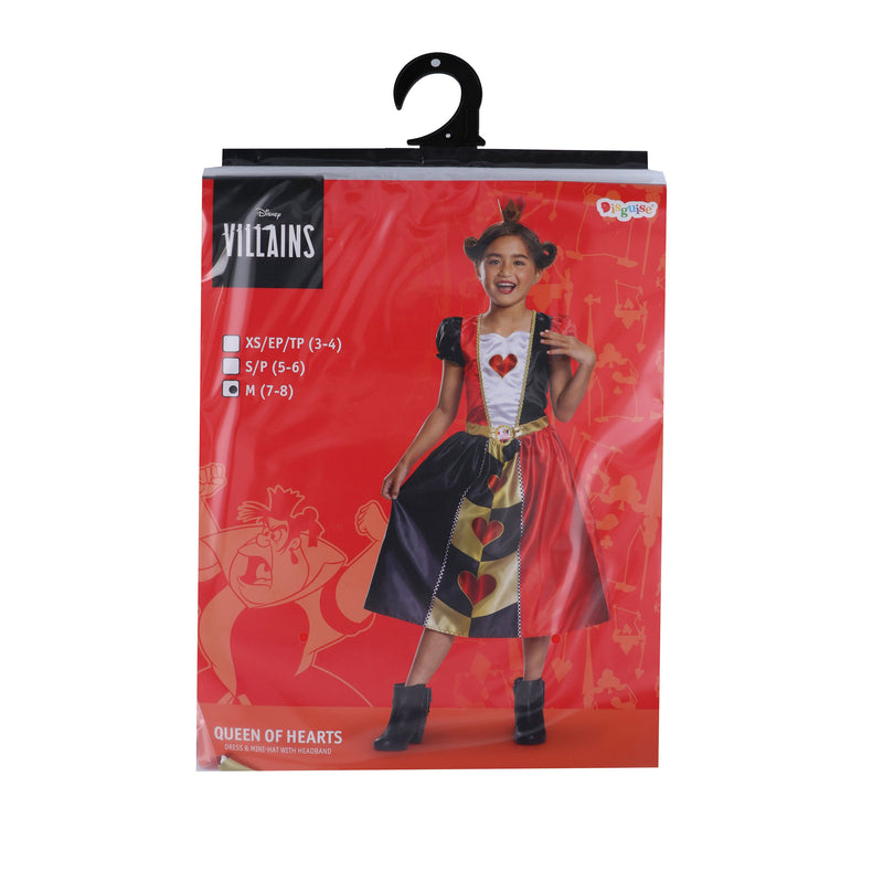 Disney Alice in Wonderland Queen of Hearts Fancy Dress for Kids: Official Disney by Disguise: Includes Iconic Queen of Hearts Dress and Crown Headband 3-5 Disguise