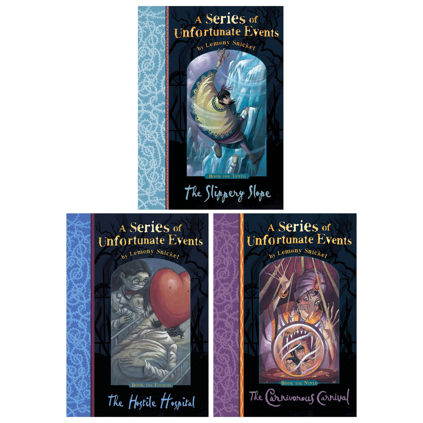 JOBLOT 30 : Brand New - A Series of Unfortunate Events By Lemony Snicket 3 Titles / 21 Books Collection Set - Ages 9-14 - Paperback 9-14 HarperCollins Publishers