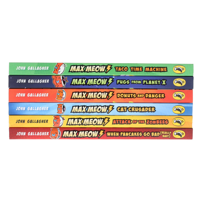 Max Meow Series By John Gallagher: Graphic Novels 6 Books Collection Set - Ages 5-10 - Paperback Graphic Novels Penguin Random House