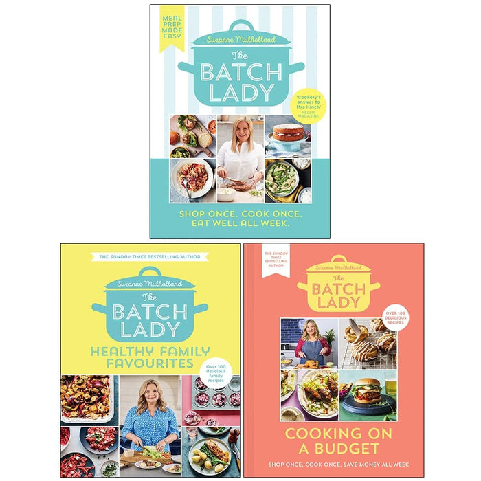 The Batch Lady Collection (The Batch Lady, Cooking on a Budget & Healthy Family Favourites) by Suzanne Mulholland 3 Books Set - Non Fiction - Hardback Non-Fiction Hachette