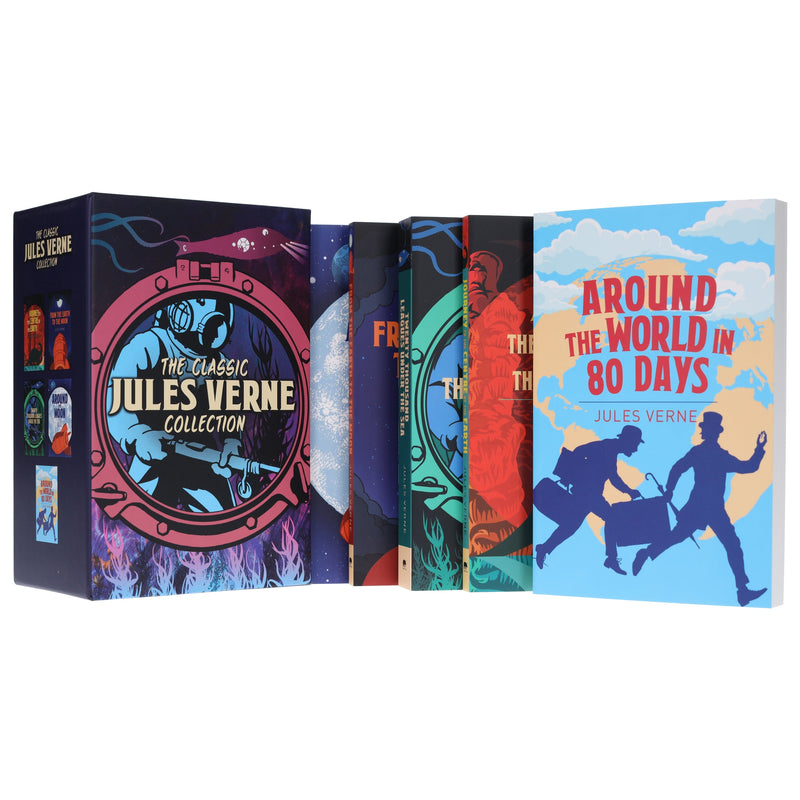 The Classic Jules Verne Collection 5 Books Box Set - Ages 14+ - Paperback Fiction Arcturus Publishing Ltd