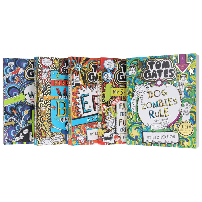 Tom Gates by Liz Pichon: Books 11-15 Collection Set - Ages 7-9 - Paperback 7-9 Scholastic
