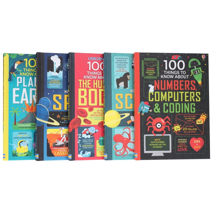Usborne 100 Things to Know Collection 5 Books by Alex Frith, Jerome Martin & Alice James - Age 5-7 - Hardback 5-7 Usborne Publishing Ltd