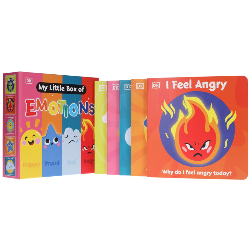 First Emotions: My Little Box of Emotions (Happy, Sad, Angry & Proud) 5 Books Collection Box Set - Ages 0-5 - Board Book 0-5 DK