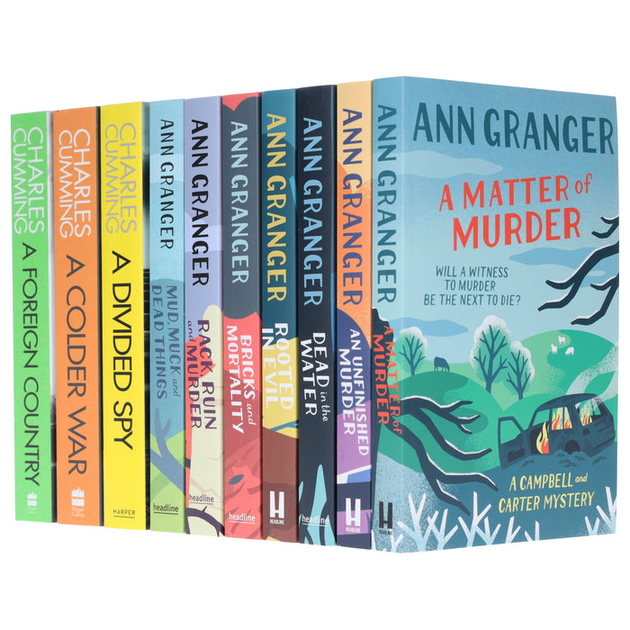 British Spy & Mystery Crime Series Bundle by Ann Granger & Charles Cumming: 10 Book Set – Fiction – Paperback Fiction Various