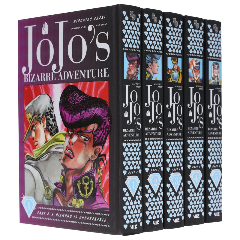 JoJo’s Bizarre Adventure: Part 4 - Diamond Is Unbreakable (Vol. 1-5) by Hirohiko Araki 5 Books Collection Set - Fiction - Hardback Fiction Viz Media, Subs. of Shogakukan Inc