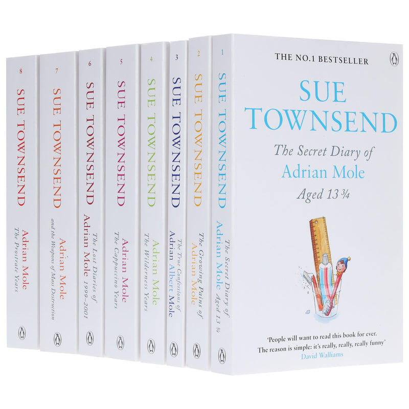 Adrian Mole Series by Sue Townsend 8 Books Collection Set - Young Adult - Paperback Fiction Penguin Random House