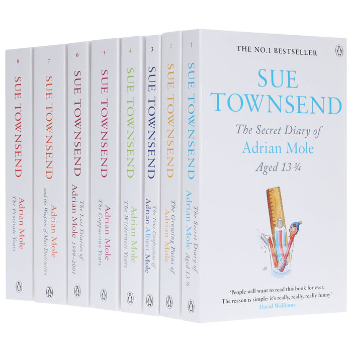 Adrian Mole Series by Sue Townsend 8 Books Collection Set - Young Adult - Paperback Fiction Penguin Random House