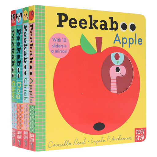 Peekaboo: Apple, Chick, Dog & Cow by Camilla Reid Illustrated 4 Books Collection Set - Ages 0-5 - Board Book 0-5 Nosy Crow Ltd