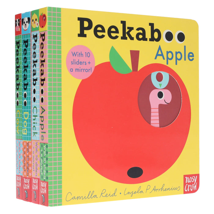 Peekaboo: Apple, Chick, Dog & Cow by Camilla Reid Illustrated 4 Books Collection Set - Ages 0-5 - Board Book 0-5 Nosy Crow Ltd