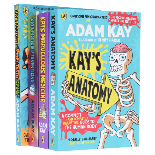 Adam Kay's Incredible Inventions, Marvellous Medicine, Anatomy & The Poo-Tastic Puzzle Book: 4 Books Collection Set - Ages 7+ - Paperback 7-9 Penguin Random House