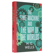The Time Machine & The War of The Worlds by H. G. Wells (Deluxe Edition) - Sprayed Edge Hardback Fiction Wilco Books
