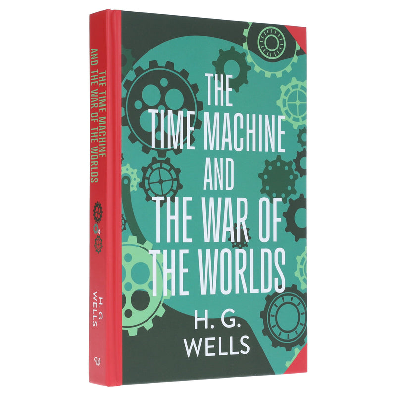 The Time Machine & The War of The Worlds by H. G. Wells (Deluxe Edition) - Sprayed Edge Hardback Fiction Wilco Books