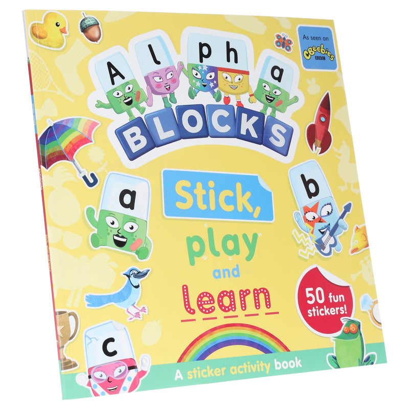 Alphablocks Stick, Play and Learn: A Sticker Activity Book by Sweet Cherry Publishing - Ages 3-6 - Paperback 0-5 Sweet Cherry Publishing