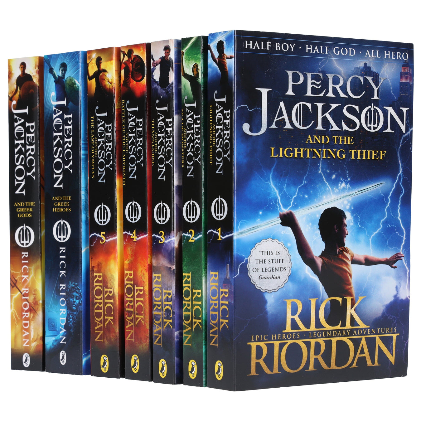 Percy Jackson Collection 7 Books Set By Rick Riordan - Ages 9+ - Paperback 9-14 Penguin Random House