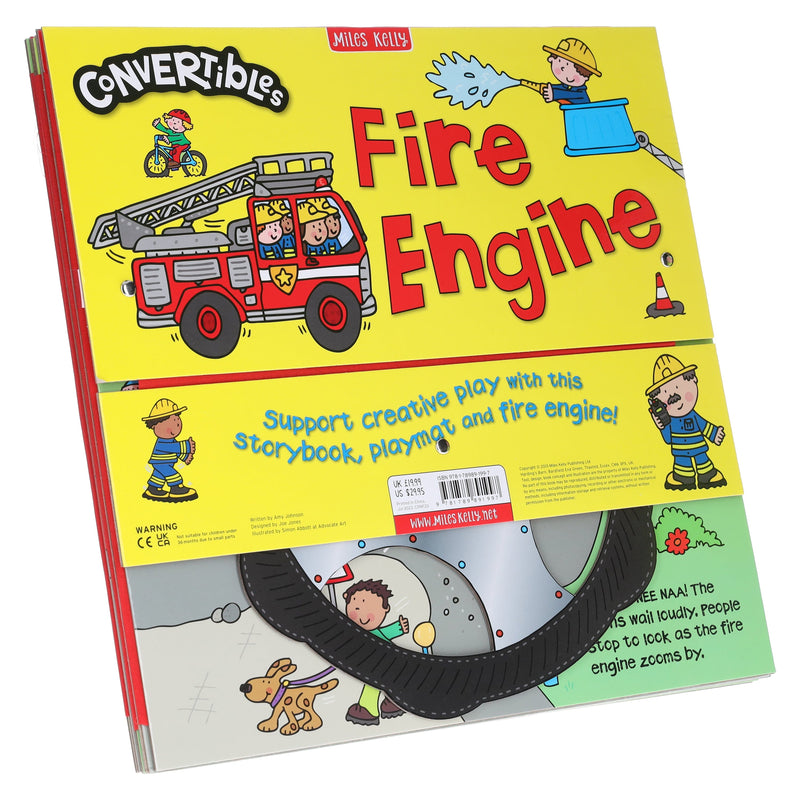 Convertible Fire Engine – Great Value Sit In Fire Engine, Interactive Playmat & Fun Storybook By Amy Johnson - Ages 2+ - Board Book 5-7 Miles Kelly Publishing Ltd