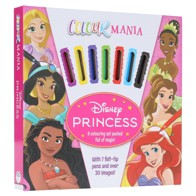 Disney Princess: Colourmania: A Colouring Set Packed full of magic with 7 felt-tip pens and over 30 images! - Ages 7-11 - Paperback 7-9 Autumn Publishing