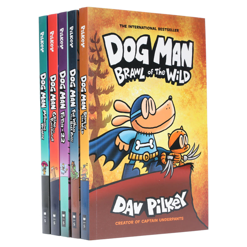 Dog Man 6-10: The Supa Buddies Mega Collection by Dav Pilkey 5 Books Collection Set - Ages 6-12 - Paperback Graphic Novels Scholastic