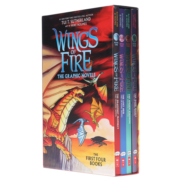 Wings of Fire The Graphic Novels 4 Books Collection Box Set By Tui T. Sutherland - Ages 8-12 - Paperback 9-14 Scholastic