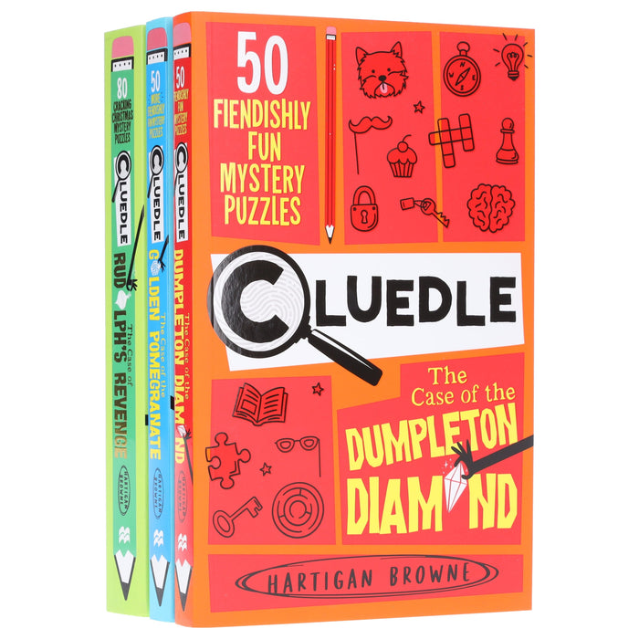Cluedle Fun Mystery Puzzles By Hartigan Browne: 3 Books Collection Set - Ages 9-11 - Paperback 9-14 Pan Macmillan