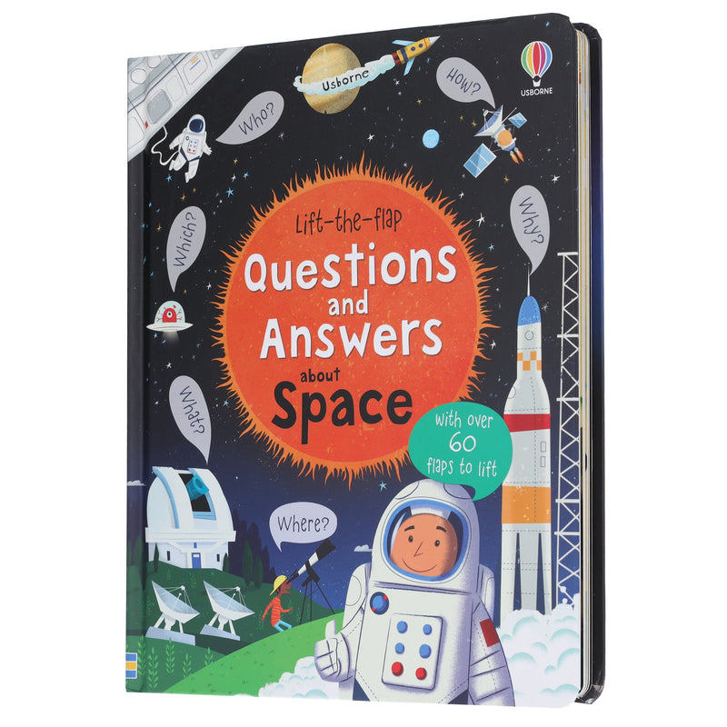 Usborne: Lift-the-Flap Questions and Answers About Space by Katie Daynes - Ages 5+ - Board Book 5-7 Usborne Publishing Ltd