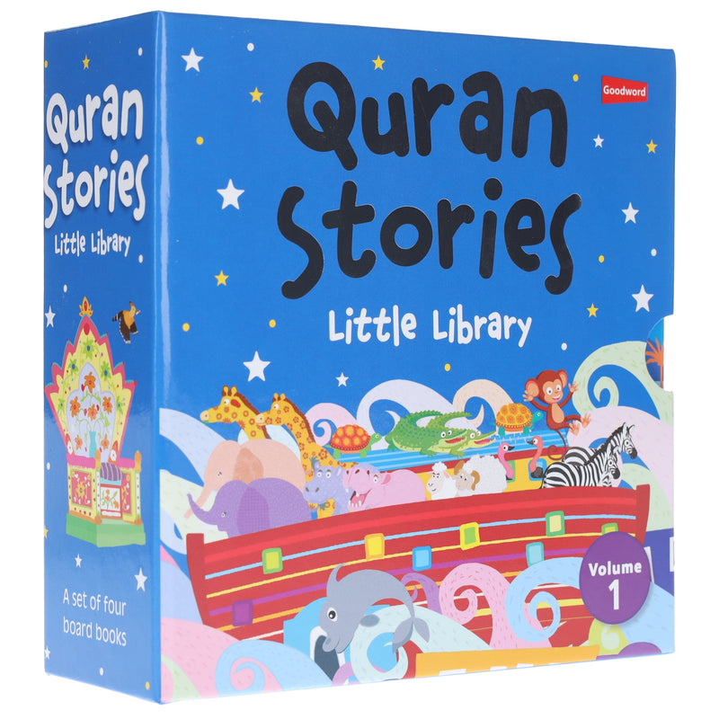 Quran Stories Little Library (Vol. 1) By Saniyasnain Khan 4 Books Collection Box Set - Ages 0-5 - Board Book 0-5 Good Word Books
