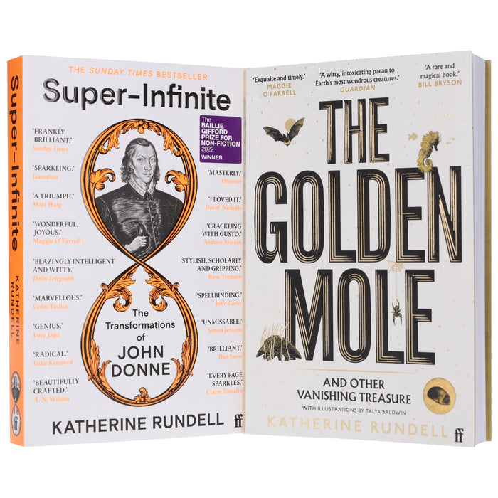 Katherine Rundell Collection (The Golden Mole & Super-Infinite) 2 Books Set - Non Fiction - Paperback Non-Fiction Faber & Faber