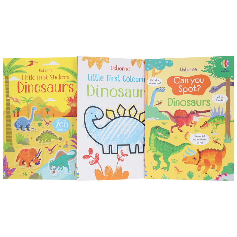 Usborne: My Dinosaur Activity Pack 3 Books Box Set and Over 200 Stickers - Ages 3+ - Paperback 3-5 Usborne Publishing Ltd