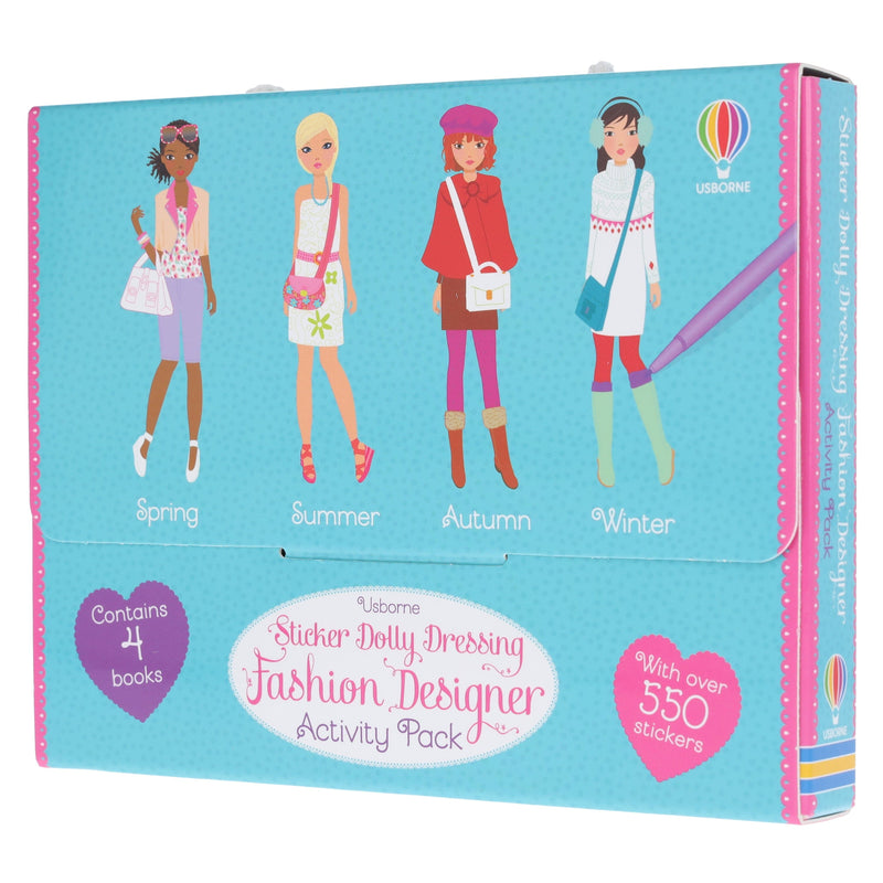 Usborne: Sticker Dolly Dressing Fashion Designer Activity Pack By Fiona Watt 4 Books Collection Box Set - Ages 7+ - Paperback 5-7 Usborne Publishing Ltd
