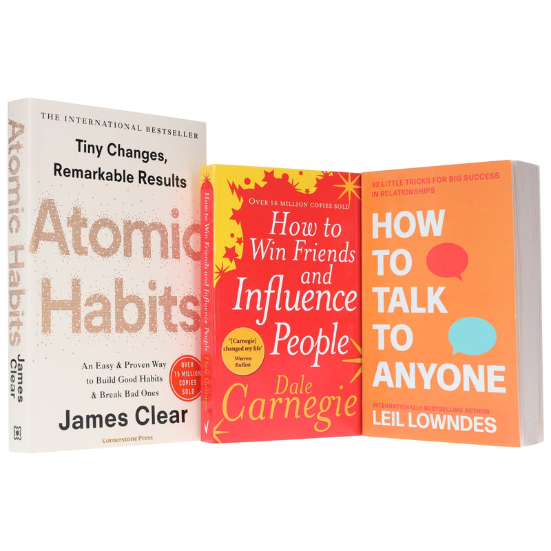 Atomic Habits, How To Talk To Anyone & How to Win Friends and Influence People - Non Fiction - Paperback Non-Fiction Various