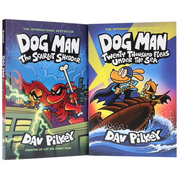 Dog Man Series by Dav Pilkey (Book No. 11 & 12) Collection 2 Books Set- Ages 6-12 - Paperback Graphic Novels Scholastic