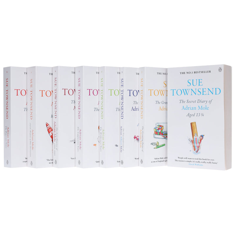 Adrian Mole Series by Sue Townsend 8 Books Collection Set - Young Adult - Paperback Fiction Penguin Random House