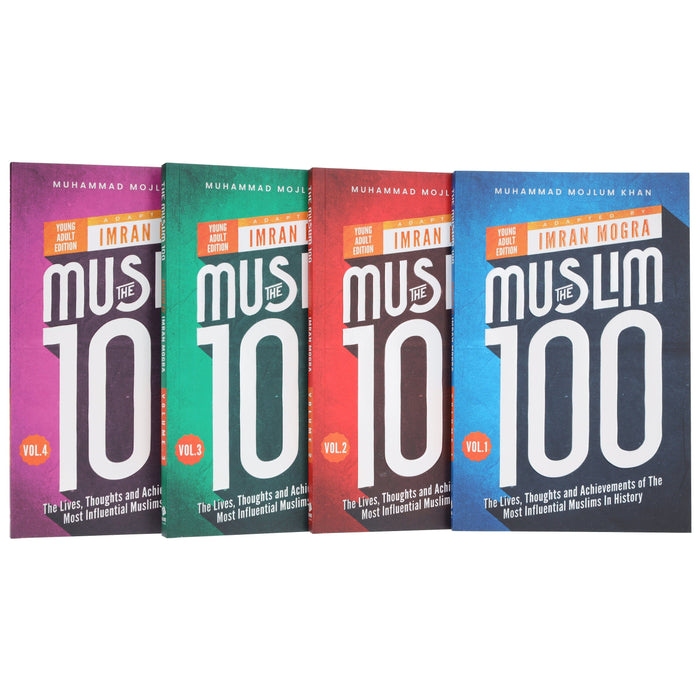 The Muslim 100 (YA Edition) by Muhammad Mojlum Khan, Adapted by Imran Mogra 4 Books Collection Box Set - Ages 12-16 - Paperback Young Adult Kube Publishing