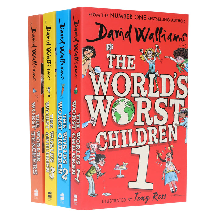 The World's Worst Children Series by David Walliams: Illustrated 4 Books Collection Set - Ages 7-12 -Paperback 7-9 HarperCollins Publishers