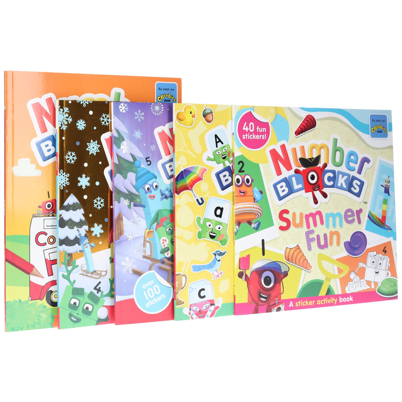 Numberblocks Colouring Fun & Sticker Activity Book Collection 5 Books Set - Ages 3+ - Paperback 0-5 Sweet Cherry Publishing