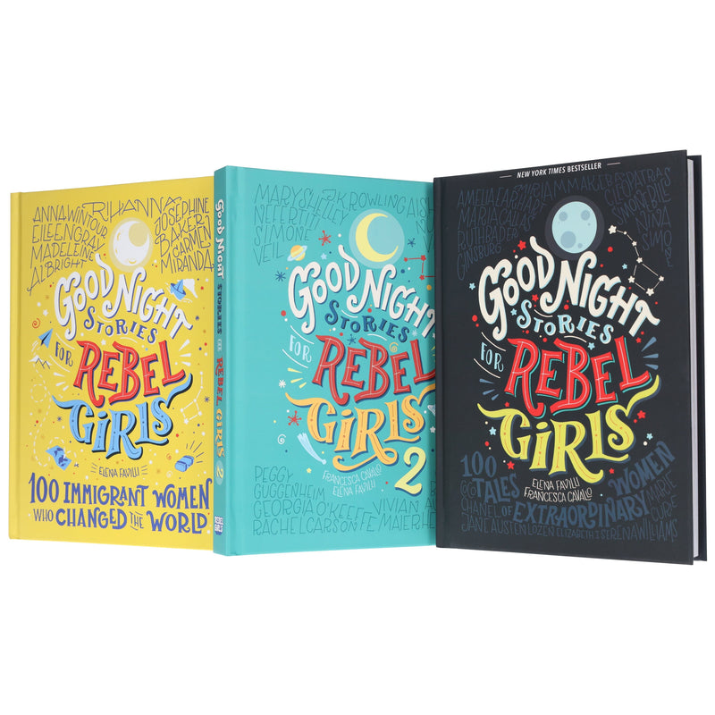 Good Night Stories for Rebel Girls 3 Books Collection Set - Ages 8-13 - Hardback 9-14 Rebel Girls Inc