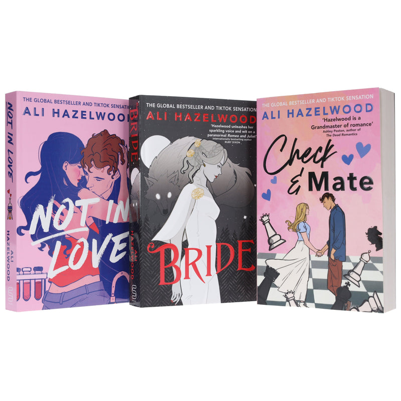 Ali Hazelwood's Check & Mate, Bride & Not in Love 3 Books Collection Set - Fiction - Paperback Fiction Hachette