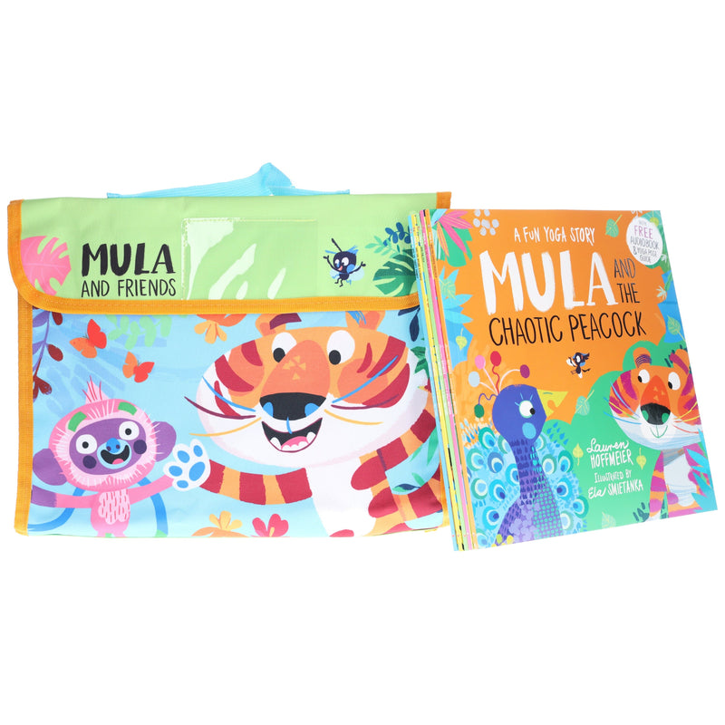 Mula and the Fly Animal 5 Picture Books Collection Set & Mula and Friends Children Hand Bag in Green & Blue Colour - Ages 3-6 - Paperback 3-5 Sweet Cherry Publishing