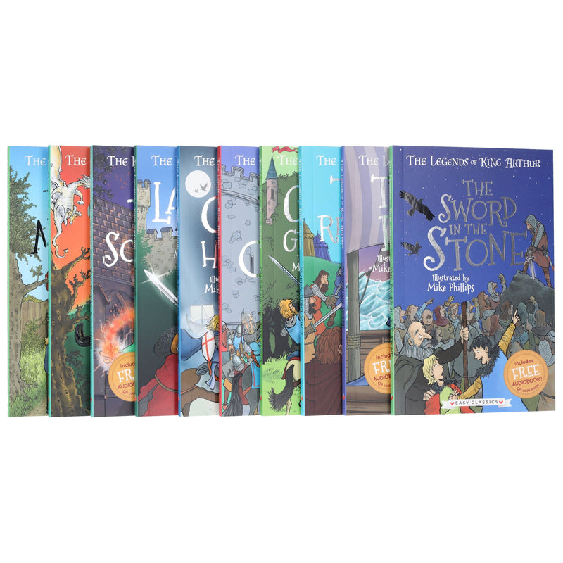 The Legends Of King Arthur Easy Classic 10 Books Box Set By Tracey Mayhew - Ages 7-9 - Paperback 7-9 Sweet Cherry Publishing